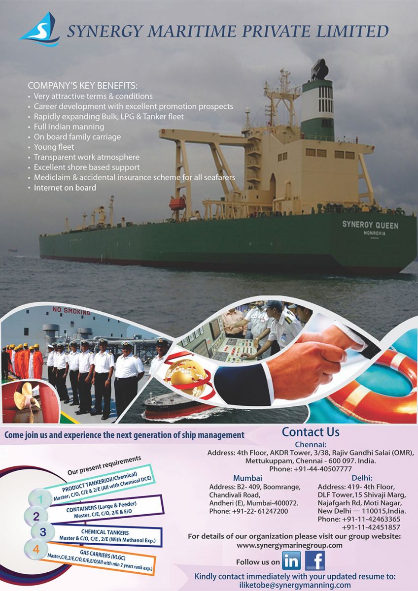 Synergy Maritime Recruitment Services Pvt Ltd Seafarerjobs